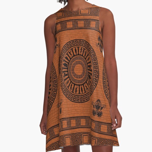 Greek Gods Pattern A-Line Dress