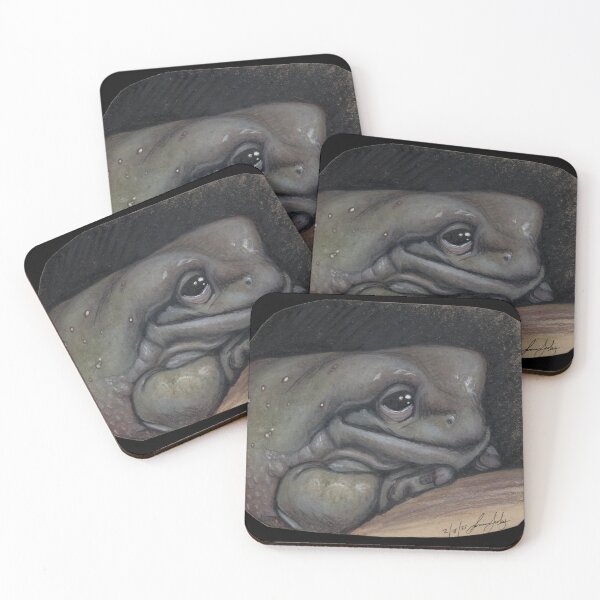 Item preview, Maeve the Frog Pastel Drawing (Side View) designed and sold by dumplingdepot.