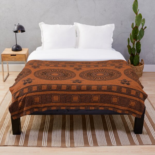 Greek Gods Pattern Throw Blanket