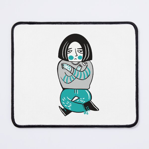 Item preview, Unhappy man sitting and freezing cold designed and sold by jasmineberry.