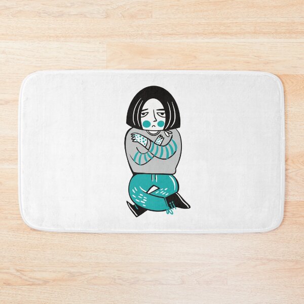 Item preview, Unhappy man sitting and freezing cold designed and sold by jasmineberry.