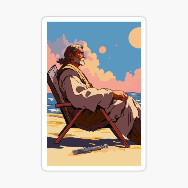Aperçu de l'œuvre Coucher de soleil sur Kenobi créée et vendue par Charrrlie8.