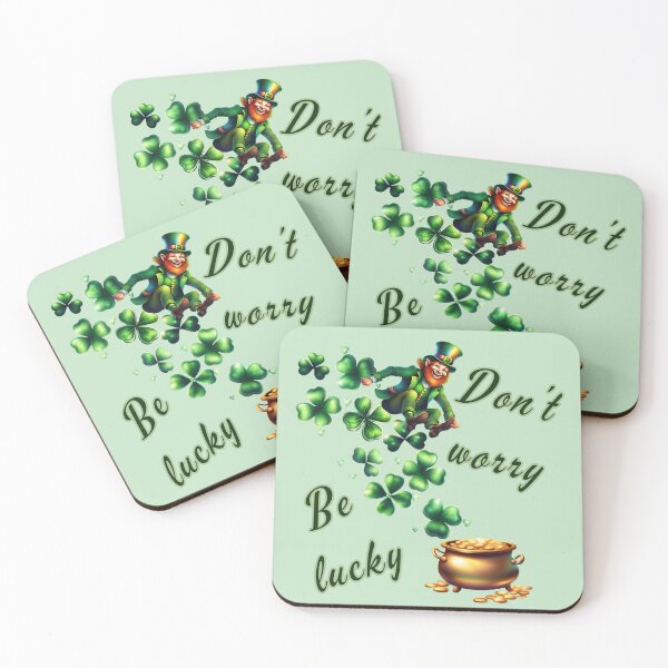 Item preview, Don't worry, be lucky. designed and sold by NextDoorToMe.