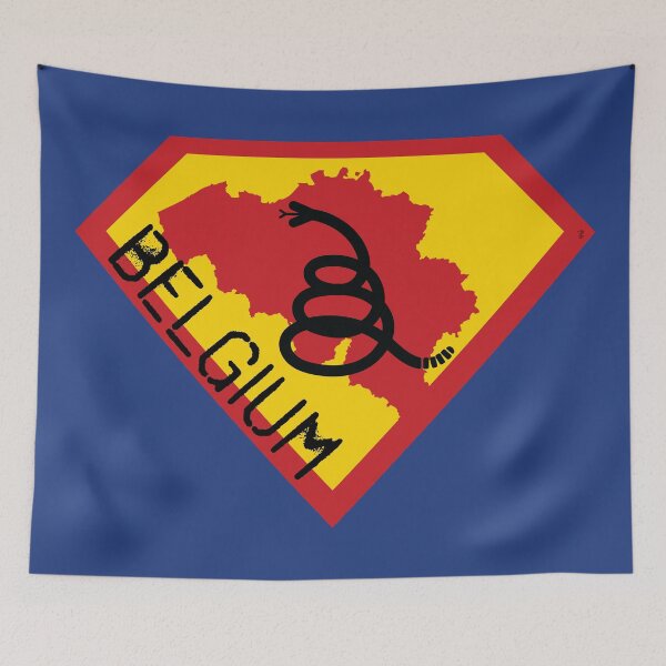 Item preview, BELGIAN SHIELD - Freedom Is The Superpower - Modern Gadsden Snake Flag - Dont Tread On Me SUPERHERO BELGIUM spellout design designed and sold by pelagio.