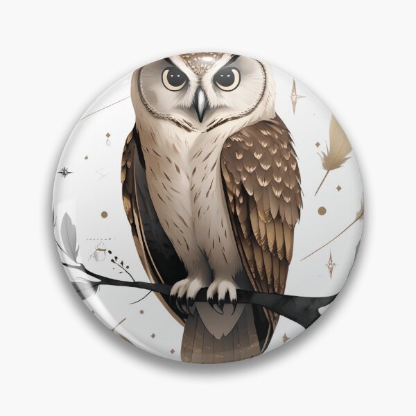 Item preview, Boho Owl Art Print - Mystical, Minimalist Design with Abstract Geometric Elements designed and sold by AdaMerch.
