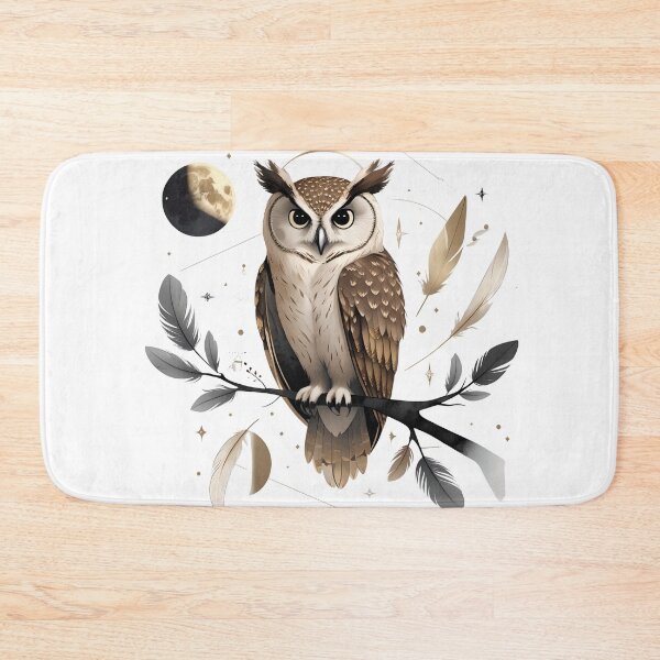 Item preview, Boho Owl Art Print - Mystical, Minimalist Design with Abstract Geometric Elements designed and sold by AdaMerch.