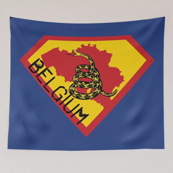 Item preview, BELGIAN SHIELD - Freedom Is The Superpower - Gadsden Snake Flag - Dont Tread On Me SUPERHERO BELGIUM spellout design designed and sold by pelagio.