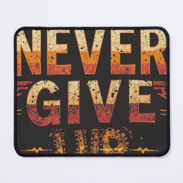 Item preview, ? "NEVER GIVE UP - Retro Motivational Vintage T-Shirt" designed and sold by sufashion.