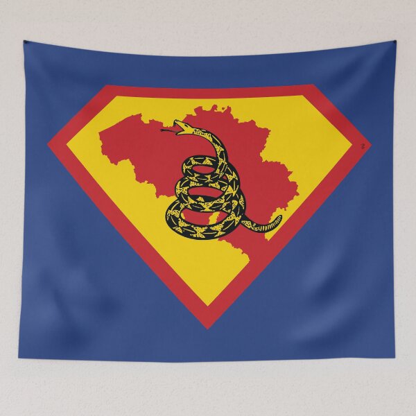 Item preview, BELGIAN SHIELD - Freedom Is The Superpower - Gadsden Snake Flag - Dont Tread On Me SUPERHERO BELGIUM design designed and sold by pelagio.