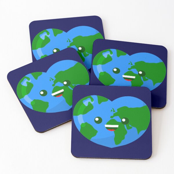 Item preview, cute happy earth day heart globe designed and sold by Gossip Rag.