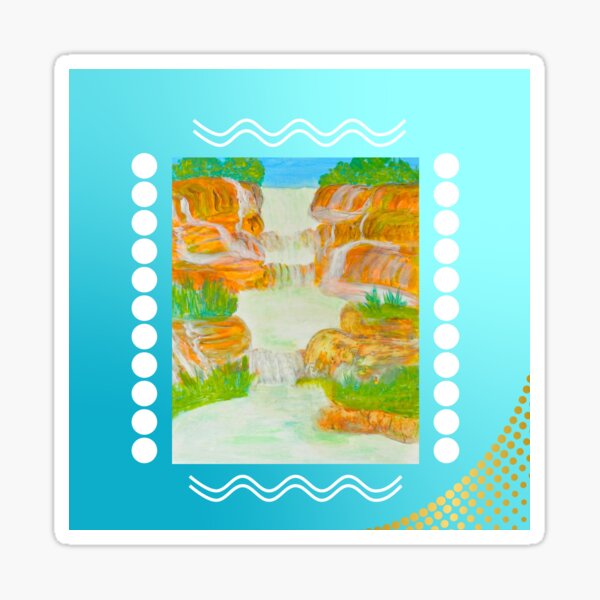 Vista previa del artículo con la obra «Hermosa cascada», diseñado y vendido por UniqueGift4You.