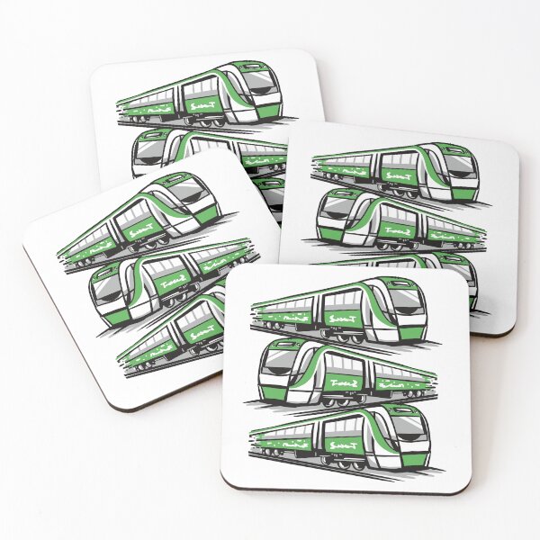 Item preview, Three green trains from Perth Metronet designed and sold by jasmineberry.