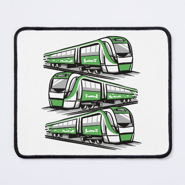 Item preview, Three green trains from Perth Metronet designed and sold by jasmineberry.