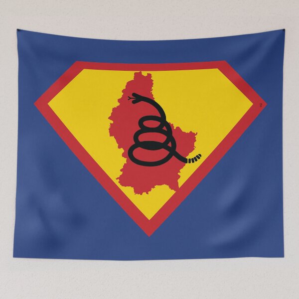 Item preview, Luxembourger SHIELD - Freedom Is The Superpower - Modern Gadsden Snake Flag - Dont Tread On Me SUPERHERO LUXEMBOURG  design designed and sold by pelagio.