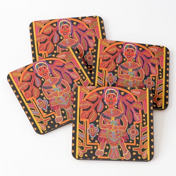 Item preview, Kuna Indian Mujer Sonriente - Rojo Naranja Amarillo Negro designed and sold by ESPRIT MYSTIQUE.