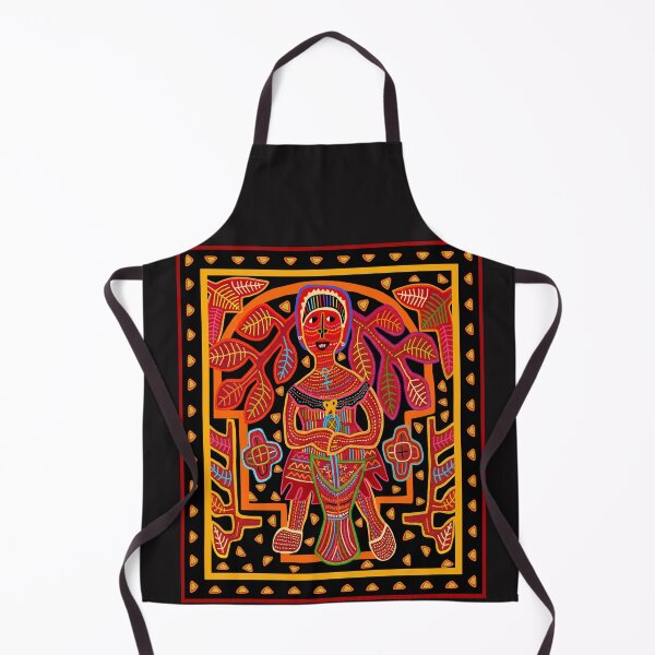 Item preview, Kuna Indian Mujer Sonriente - Rojo Naranja Amarillo Negro designed and sold by ESPRIT MYSTIQUE.