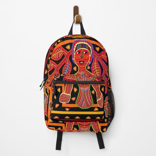 Item preview, Kuna Indian Mujer Sonriente - Red Orange Yellow Black designed and sold by Esprit-Mystique.