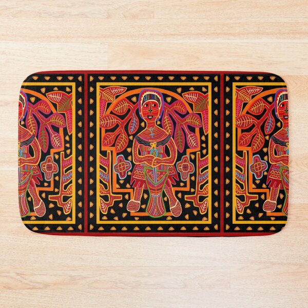Item preview, Kuna Indian Mujer Sonriente - Rojo Naranja Amarillo Negro designed and sold by ESPRIT MYSTIQUE.