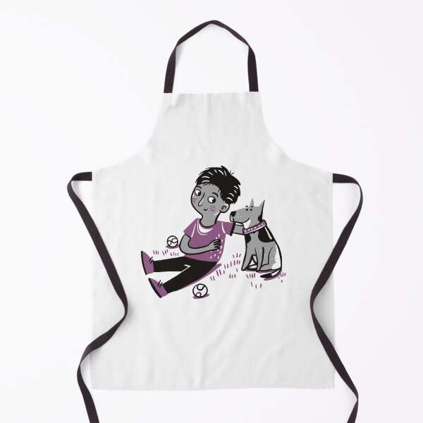 Item preview, Boy sitting on the grass with a cute dog designed and sold by jasmineberry.