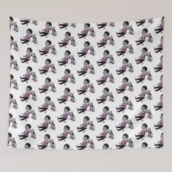 Item preview, Boy sitting on the grass with a cute dog designed and sold by jasmineberry.