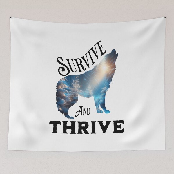 Item preview, Survival wolf design designed and sold by JennyFinns.