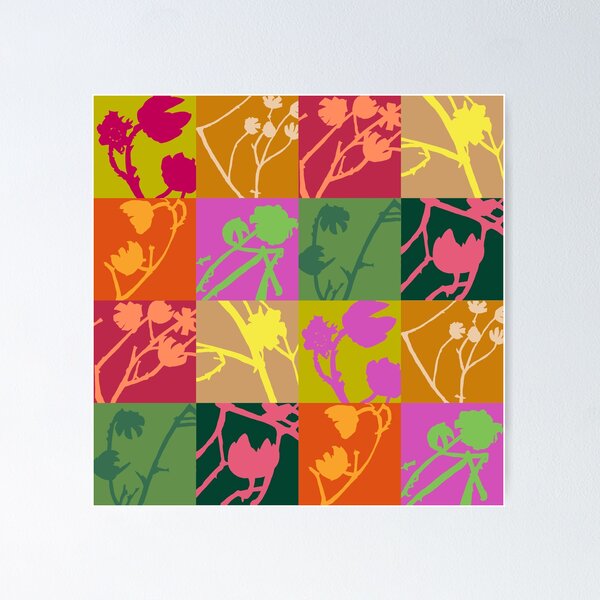 Item preview, Crepe Myrtle Seed Pod Silhouette Patchwork designed and sold by Colour Angel by KV.