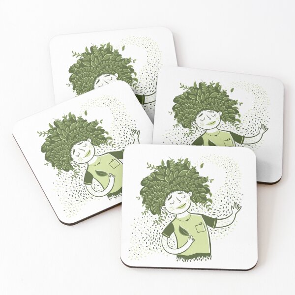 Item preview, Girl with leaves growing for her hair designed and sold by jasmineberry.