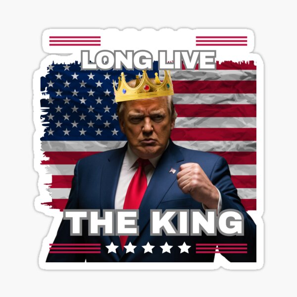 Vista previa del artículo con la obra «¡VIVA EL REY TRUMP!», diseñado y vendido por HabbzDesigns.