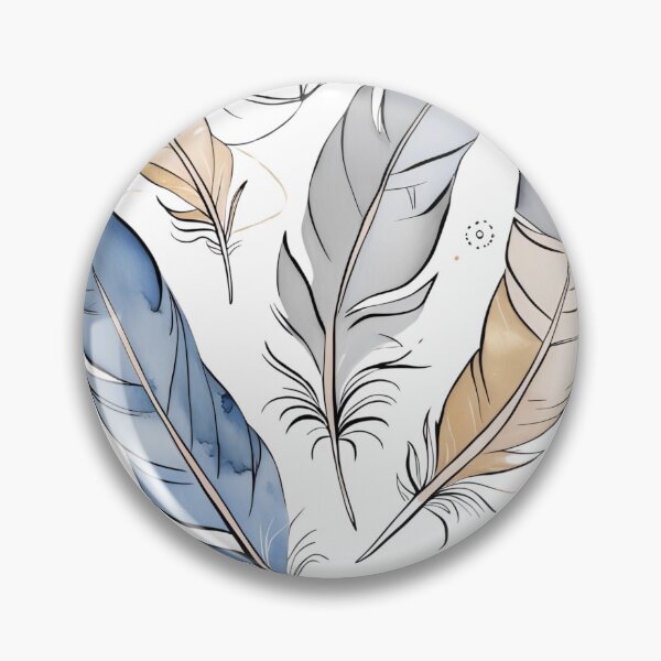 Artikelvorschau, Boho Aquarell Vogelfedern – Abstraktes Design mit himmlischen Akzenten entworfen und verkauft von AdaMerch.