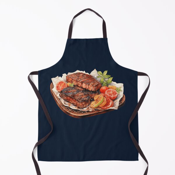 Item preview, Grilled Steak Platter On A Copper Cooking Skillet designed and sold by Alicia Chee.