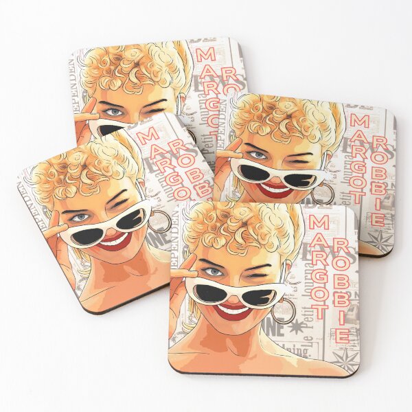 Item preview, Pop Art - Illustration Margot Robbie with Newspaper Background designed and sold by Vicky021.