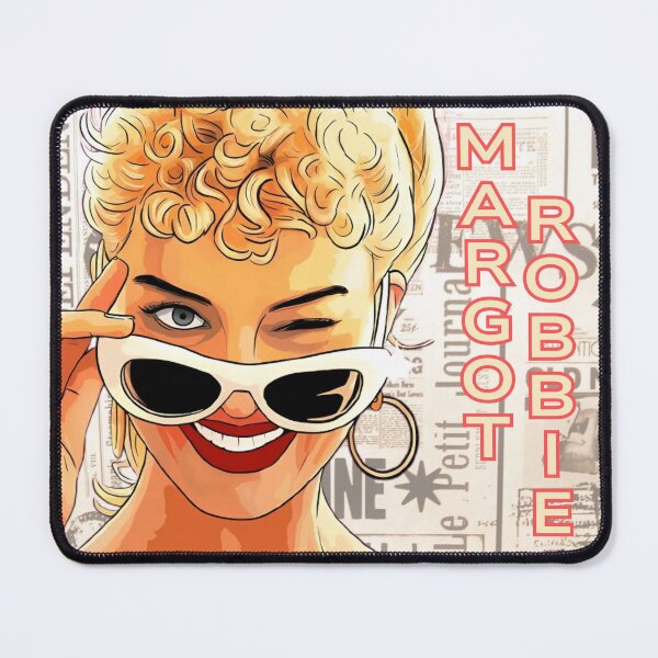 Item preview, Pop Art - Illustration Margot Robbie with Newspaper Background designed and sold by Vicky021.