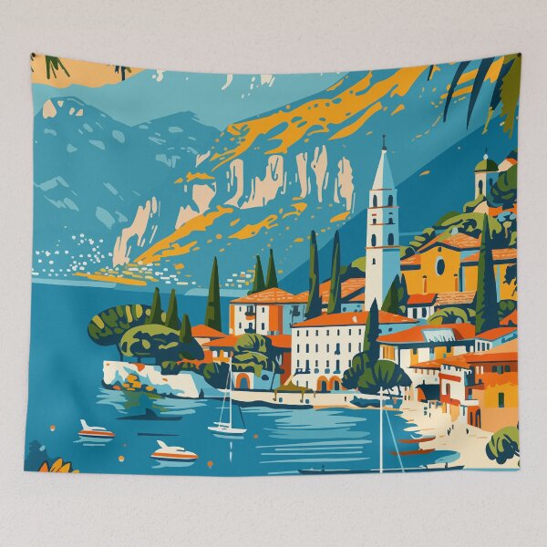 Item preview, Lake Garda Lombardy Italy Aesthetic designed and sold by LVTFCOarts.