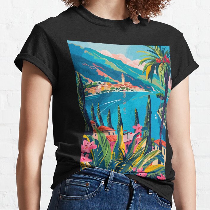 Italy Aesthetic Lake Garda Classic T-Shirt