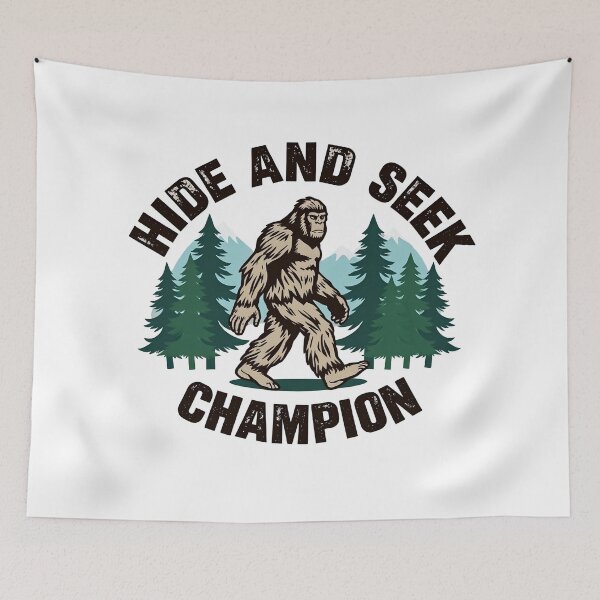 Item preview, Hide and Seek Champion - Funny Bigfoot Vintage  designed and sold by svarupa.