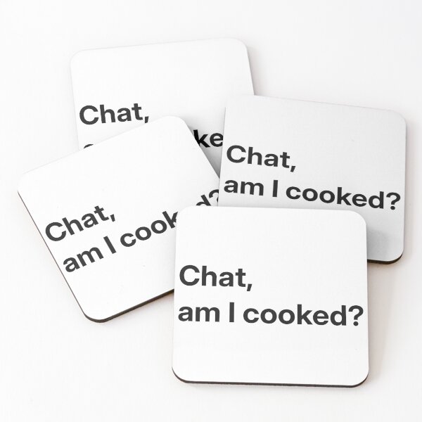 Item preview, Chat, am I cooked? (Stroked) designed and sold by SOVLLESS.