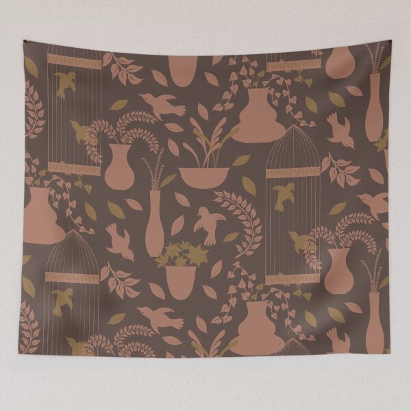 Item preview, Birdcage in the Conservatory featuring Mocha Mousse designed and sold by Colour Angel by KV.