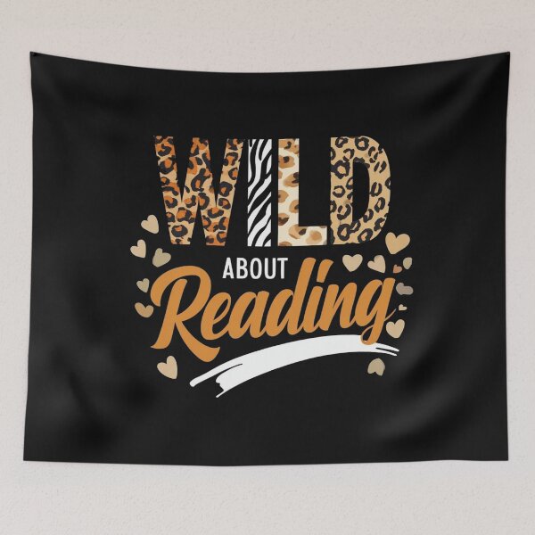 Item preview, Wild About Reading Books Readers Lovers Bookworm Library Day designed and sold by studiopekepeke.