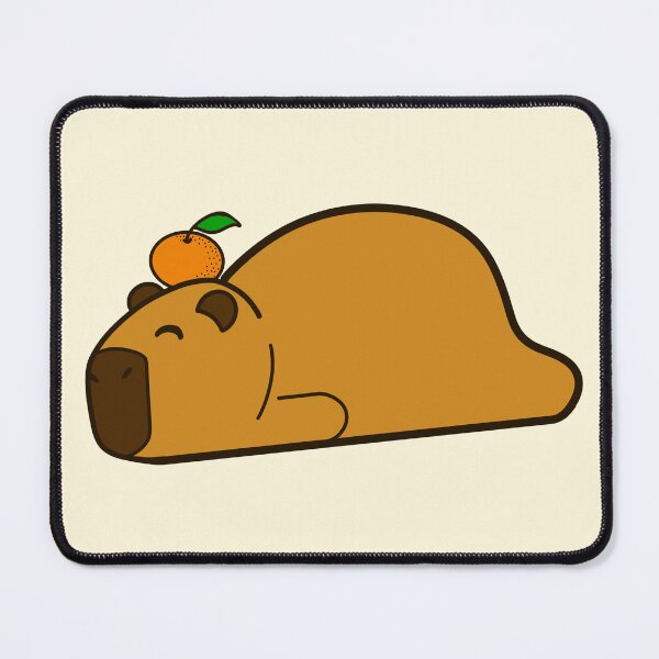 Item preview, Capibara con naranja designed and sold by NotARealGrownUp.