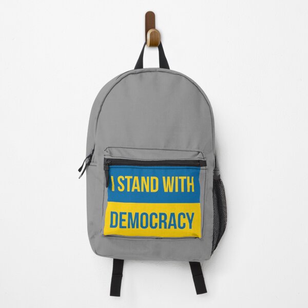 Item preview, I stand with democracy Ukraine flag design designed and sold by Rachel the Artist .