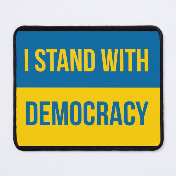 Item preview, I stand with democracy Ukraine flag design  designed and sold by Rachel the Artist .