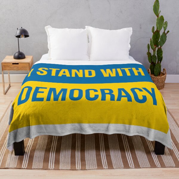 Item preview, I stand with democracy Ukraine flag design  designed and sold by Rachel the Artist .