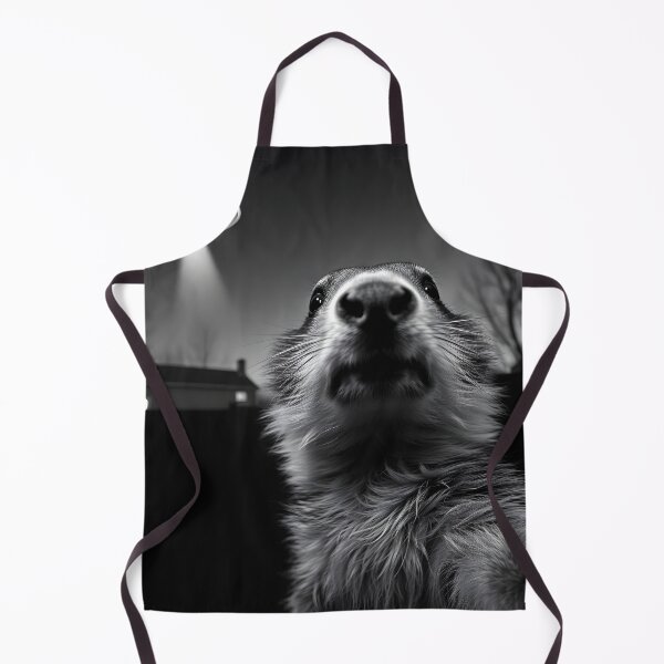 Item preview, Feral Raccoon Vibe: Marmot UFO Photo Bomb – Dramatic Black and White Animal Art designed and sold by WAUZ.
