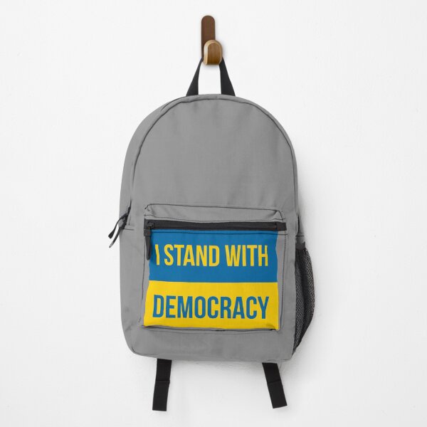 Item preview, I stand with democracy Ukraine flag design designed and sold by Rachel the Artist .
