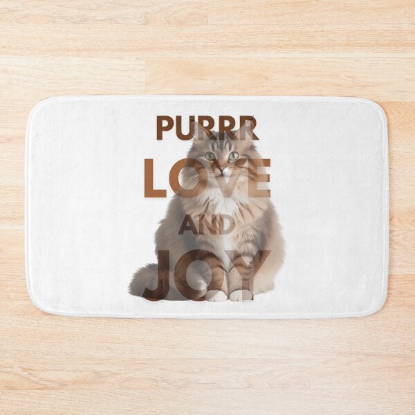 Item preview, Purrr Love and Joy – Adorable Longhair Cat Art for Cat Lovers designed and sold by Fredster1966.