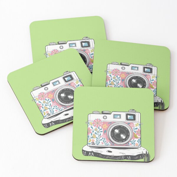Item preview, Vintage floral camera illustration  designed and sold by Stictivity.