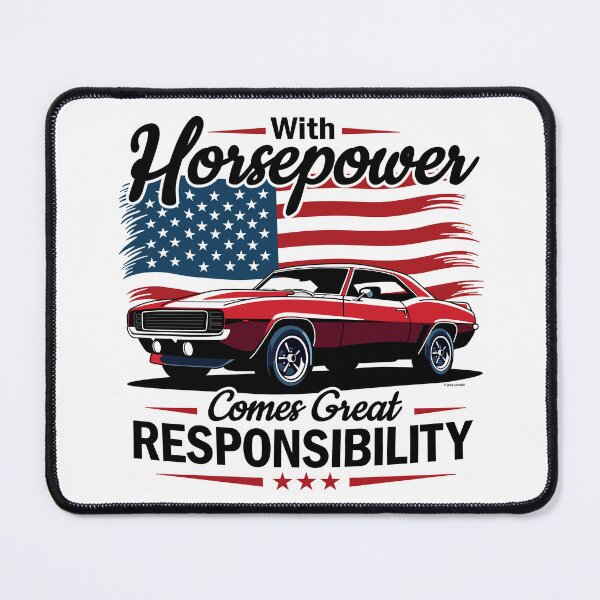 Item preview, With Horsepower Comes Great Responsibility designed and sold by Automotive Art by Greg.