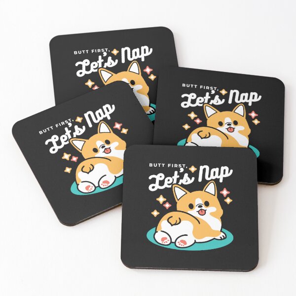 Item preview, Corgi Butt and Nap Vibes – Cute Sleeping Dog Illustration designed and sold by Trio-in-Forest.