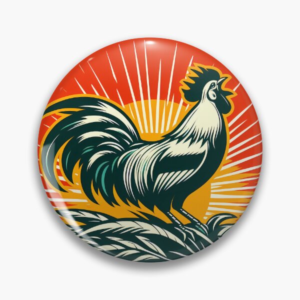 Item preview, Vintage Retro Rooster designed and sold by Funny Vintage Stickers And T-Shirts.