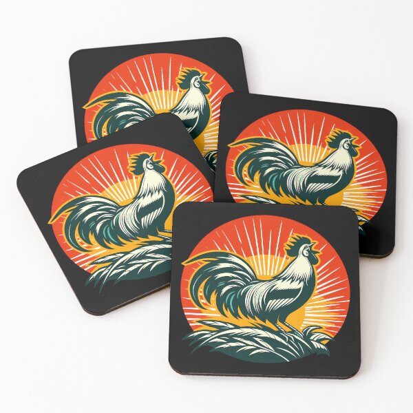 Item preview, Vintage Retro Rooster designed and sold by Funny Vintage Stickers And T-Shirts.